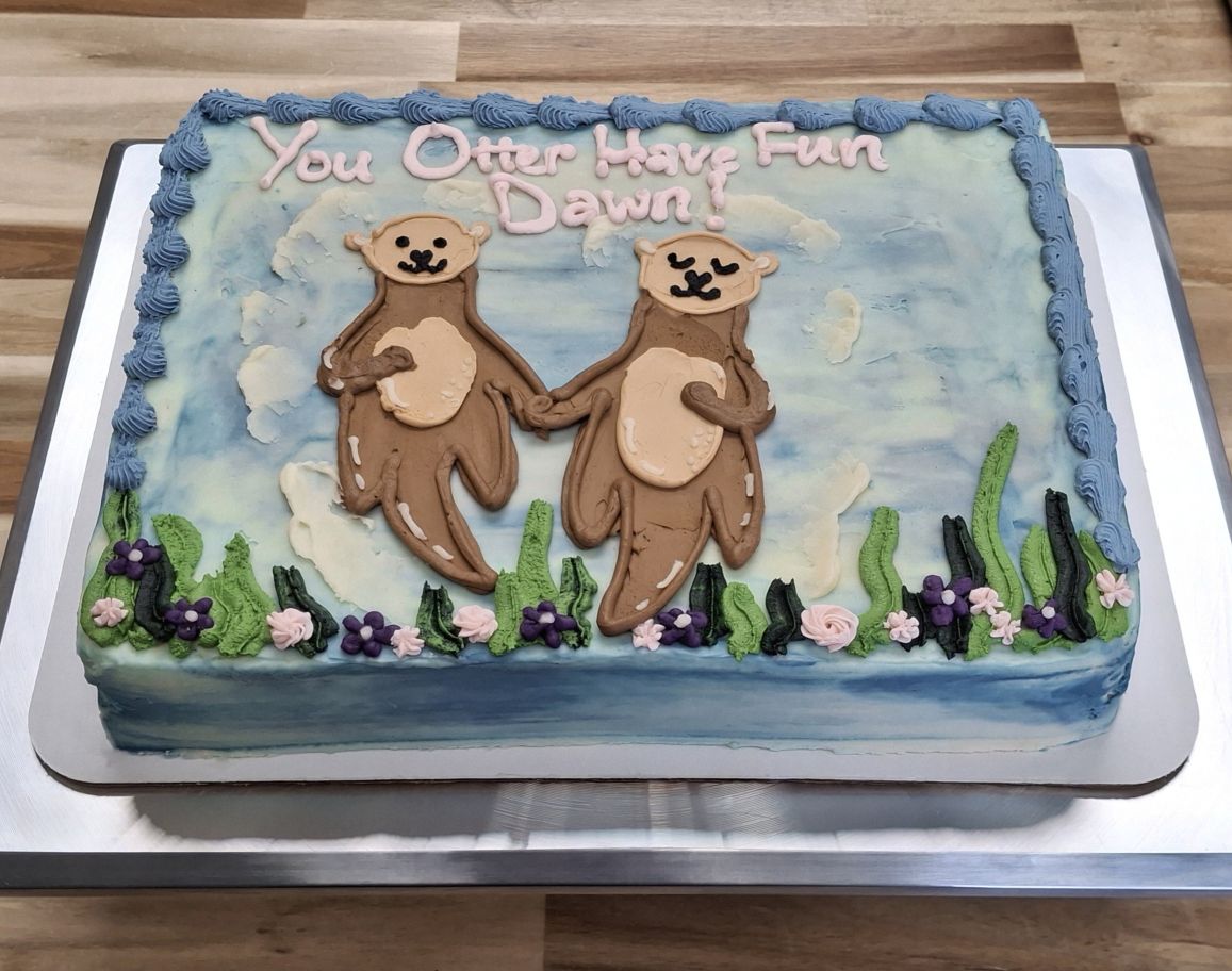 Otter Retirement Cake
